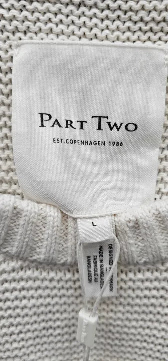 Part Two - Navy/Cream Stripe Saya Jumper - Navy Size: L