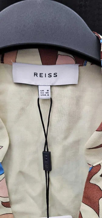 Reiss - Cream Kara Floral Print Mini Dress - Multi Size: Uk8