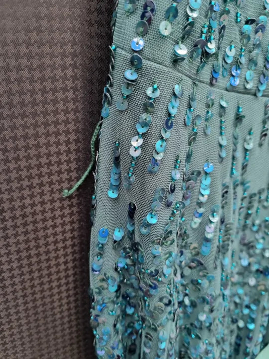 Adriana Papell Beaded Ballgown Size: Uk 10