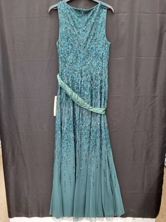 Adriana Papell Beaded Ballgown Size: Uk 10