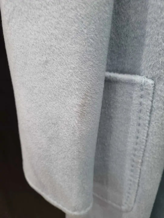 No Eleven - Seafoam Cashmere Blend Wrap Coat Size: Xlarge