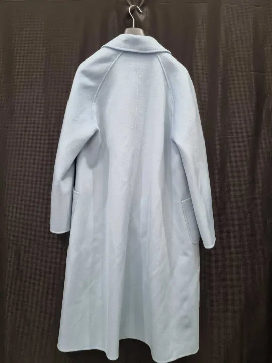 No Eleven - Seafoam Cashmere Blend Wrap Coat Size: Xlarge