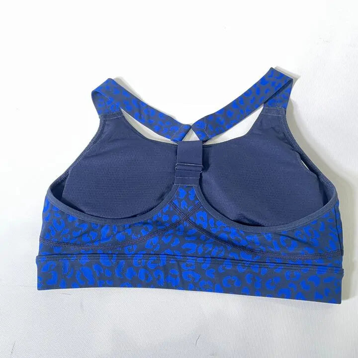 Sweaty Betty - Power Medium Support Sports Bra Blue Painted Animal Print Size: Small