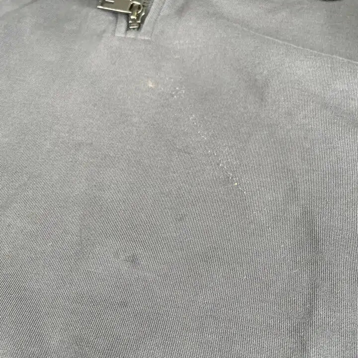 Ted Baker-L-Charcoal Antram Half Zip Cotton Blend Jumper Size: Large