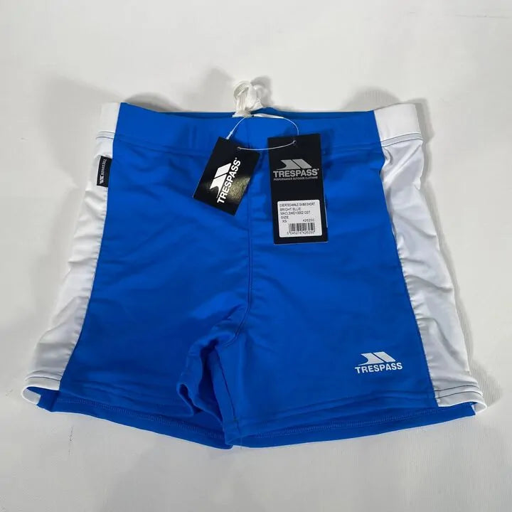Trespass- Mens Exerted Contrast Panel Swim Shorts Bright Blue Size: Xs deal !!