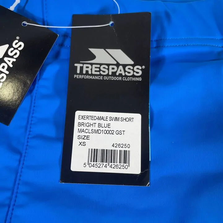 Trespass- Mens Exerted Contrast Panel Swim Shorts Bright Blue Size: Xs deal !!