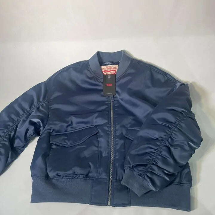 Levi'S - Blue Andy Retro Bomber Jacket Size: Medium