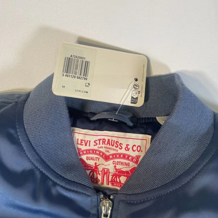 Levi'S - Blue Andy Retro Bomber Jacket Size: Medium