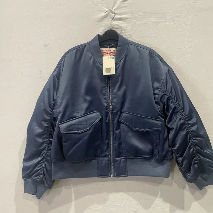 Levi'S - Blue Andy Retro Bomber Jacket Size: Medium
