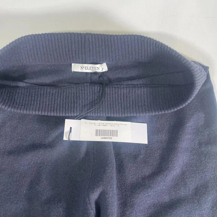 N°· Eleven - Slate Cashmere Blend Straight Leg Jogger Size: Small