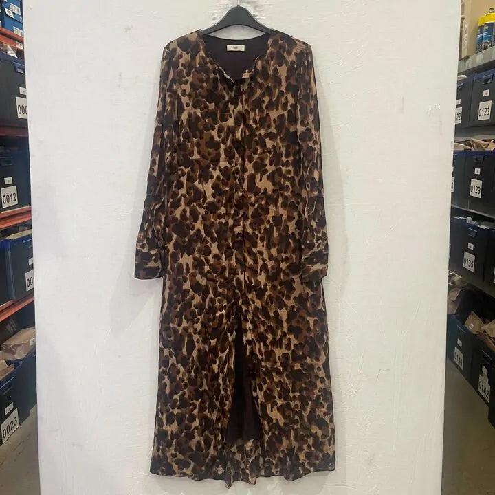 Hush- Brown Leopard Nataliyah Dress Size: Uk 12