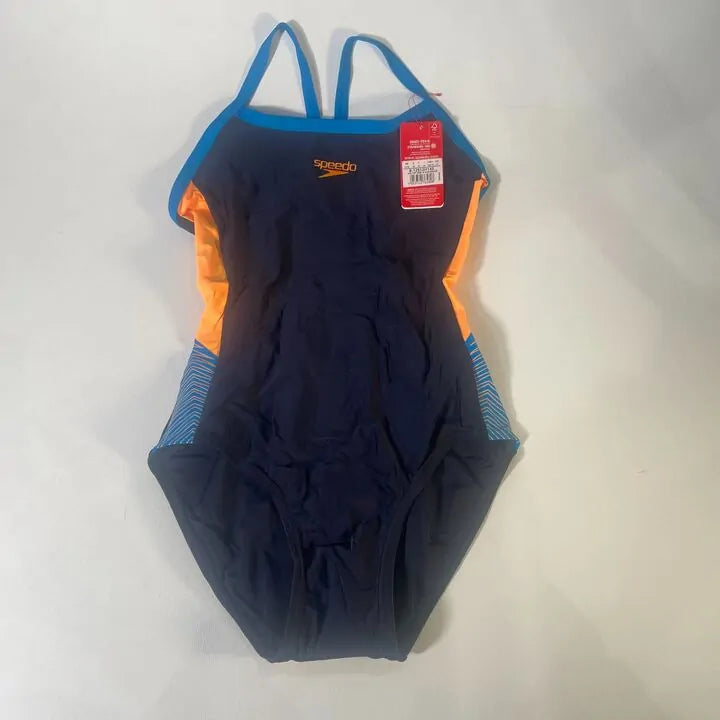 Speedo-14-Navy Dive Thinstrap Muscleback Swimsuit Size: 14