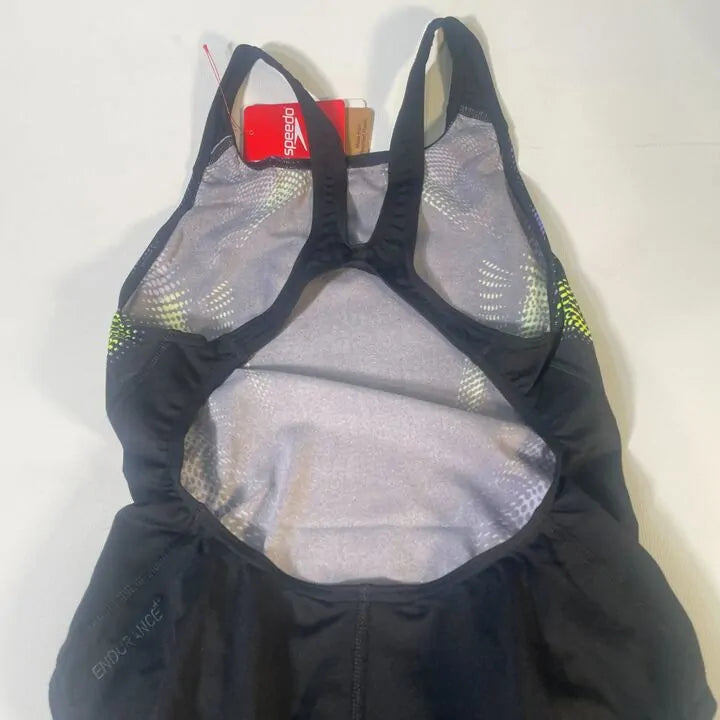 Speedo-14-Black Placement Digital Recordbreaker Swimwear Size: Uk 14