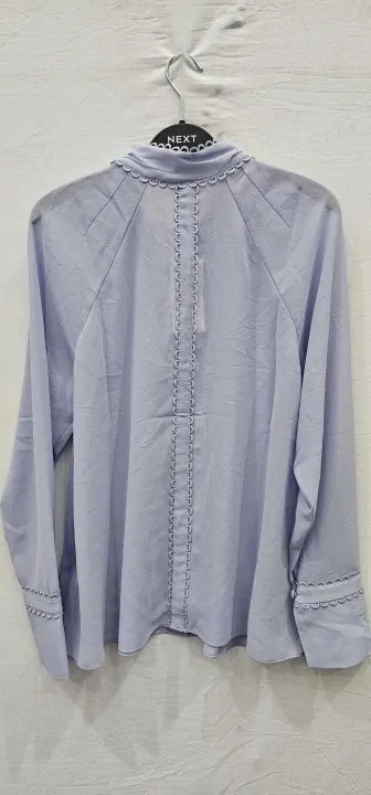 Ted Baker - Blue Julinaa Tie Neck Blouse - Blue Size: 2