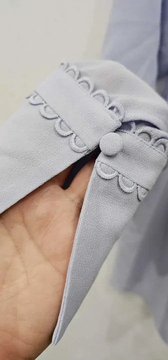Ted Baker - Blue Julinaa Tie Neck Blouse - Blue Size: 2