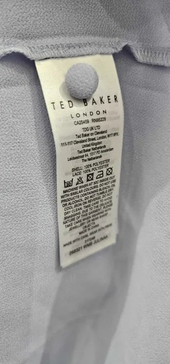 Ted Baker - Blue Julinaa Tie Neck Blouse - Blue Size: 2