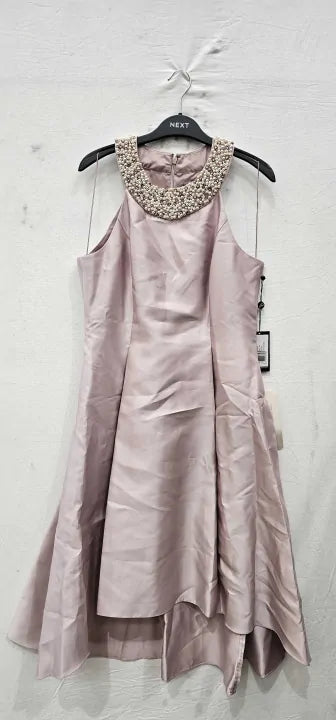 Adrianna Papell - Light Pink Mikado Halter Dress - Pink Size: Uk14