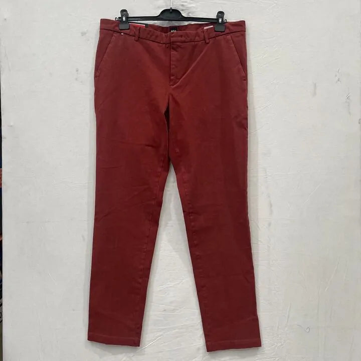 Boss -34- Teracotta Tailored Slim Fit Trousers Size: Uk 34
