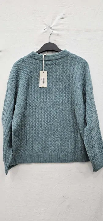 Radley - Ice Blue Dukes Place Fluffy Cable Jumper Ice - Blue Size: M