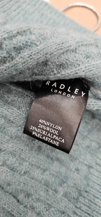 Radley - Ice Blue Dukes Place Fluffy Cable Jumper Ice - Blue Size: M