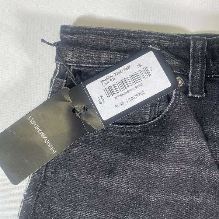 Emporio Armani -31- Dark Grey High Waisted Stretch Jeans Size: 31