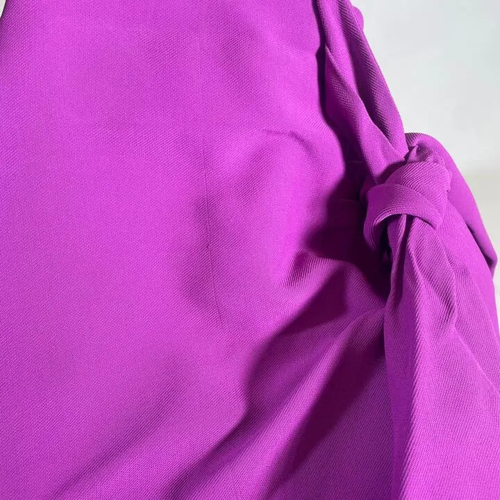 Reiss - Magenta Valentina Tie Waist Dress Size: Uk 12