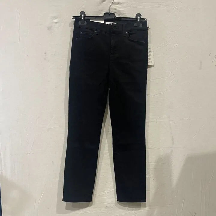 7 For All Mankind - Black Roxanne Ankle Stretch Jeans Size: 26