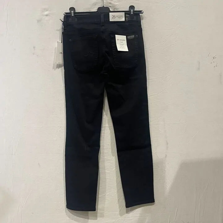 7 For All Mankind - Black Roxanne Ankle Stretch Jeans Size: 26