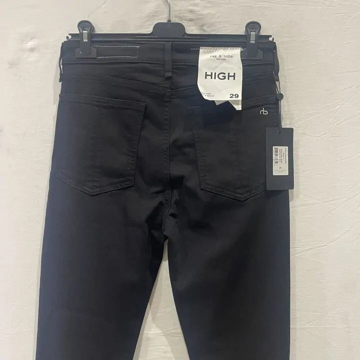 Rag & Bone - Black Nina High-Rise Ankle Skinny Jean Size: 29