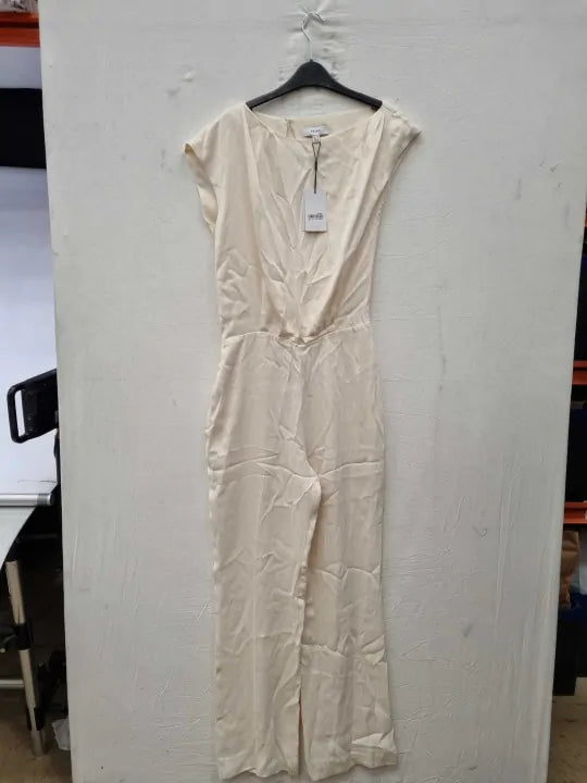 Reiss - Ivory Aurelia Open Back Jumpsuit Size: Uk 10