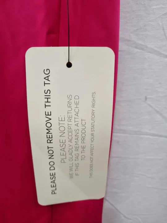 Adrianna Papell - Hot Pink Stretch Satin Halter Gown Size: Uk 12
