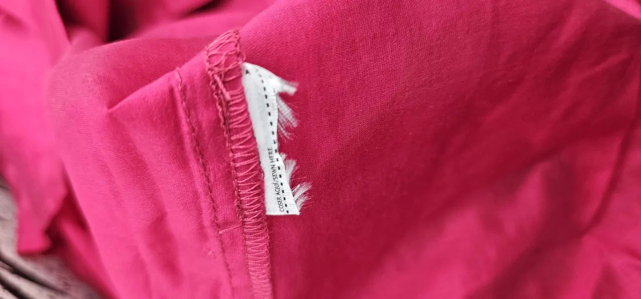 Mango - Fuschia Relaxed Collared Blouse - Red Size: Xs