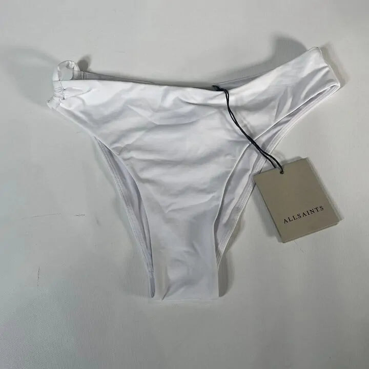 All Saints - White Kayla Side Cut Out Bikini Bottom Size: Small