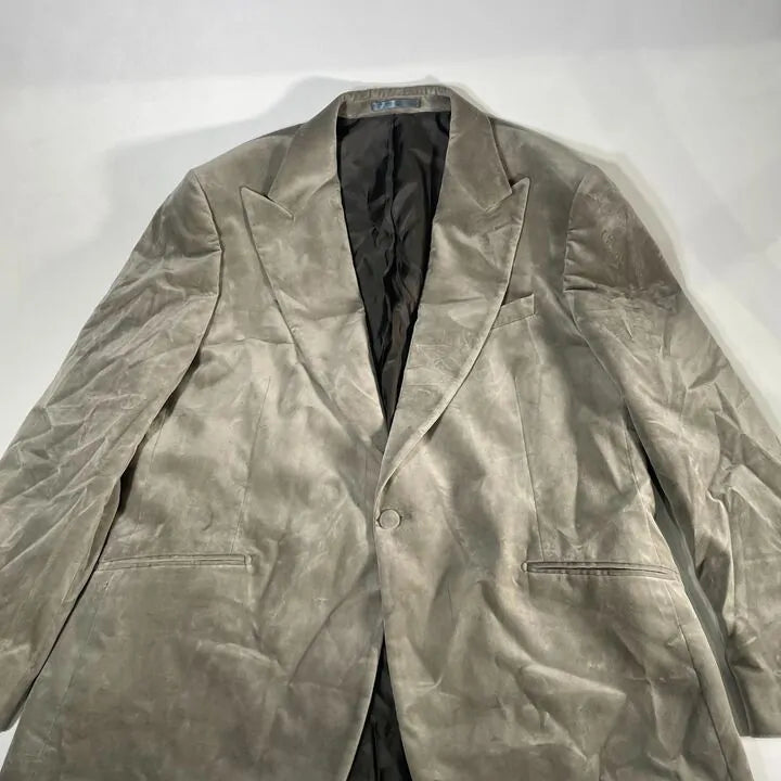 Richard James Savile Row - Grey Velvet Dinner Jacket Size: 48