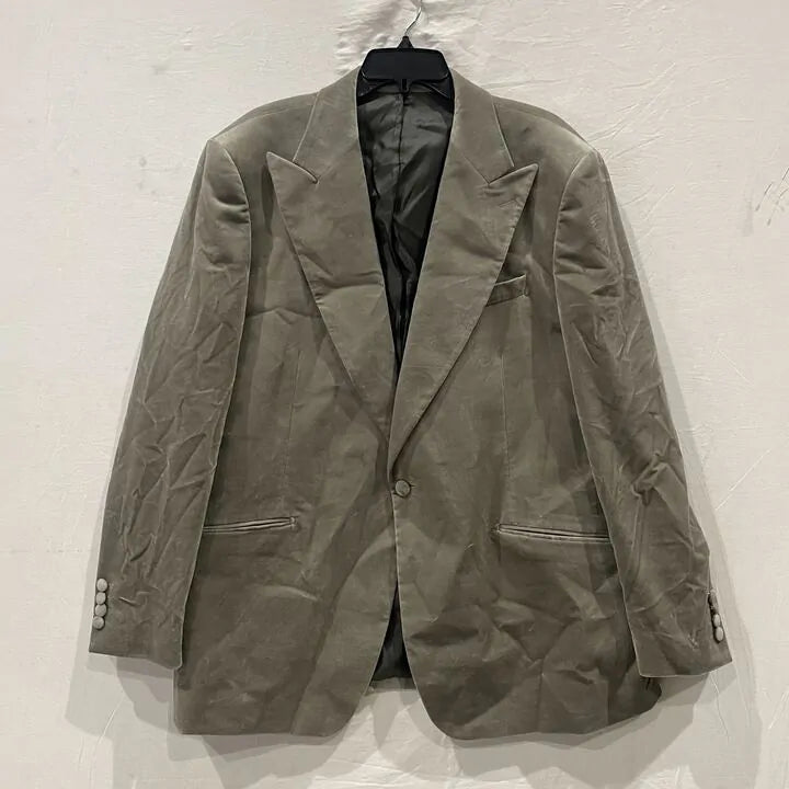 Richard James Savile Row - Grey Velvet Dinner Jacket Size: 48