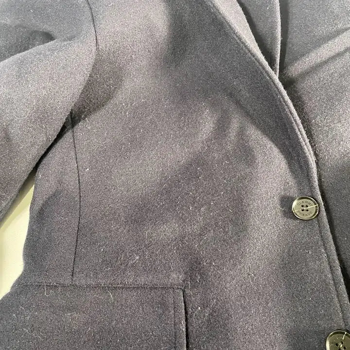 Gianni Feraud - Navy Sirus Wool Blend Coat Size: 40
