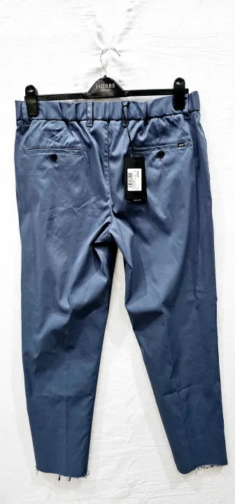 Boss - Blue Perin Straight Trousers - Blue Size: Uk36