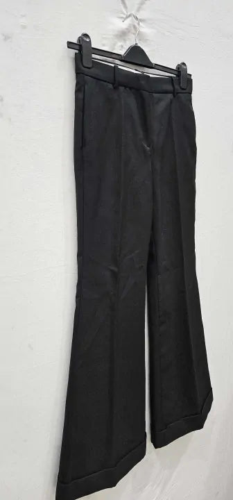 Mango X Victoria Beckham - Black Straight Leg Trousers - Black Size: Uk8