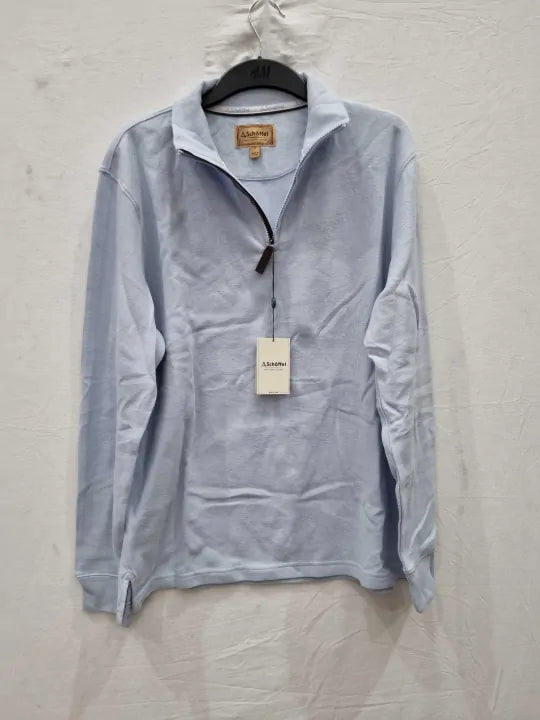 Schöffel - Pale Blue Kingsbridge Quarter Zip Jumper Size: M