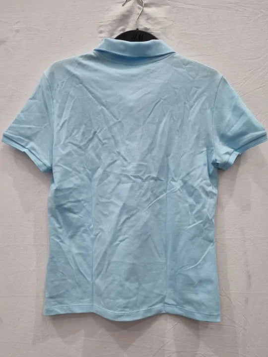 Lacoste - Blue Slim Fit Stretch Mini Piqué Polo Shirt Size: Uk 14