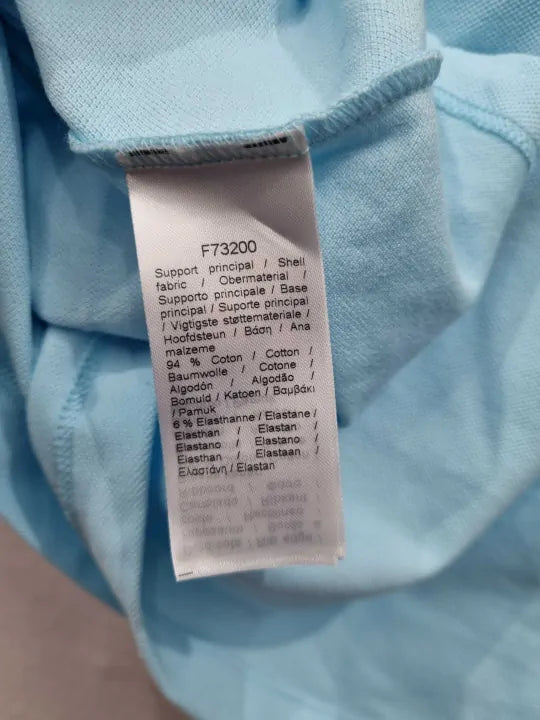 Lacoste - Blue Slim Fit Stretch Mini Piqué Polo Shirt Size: Uk 14