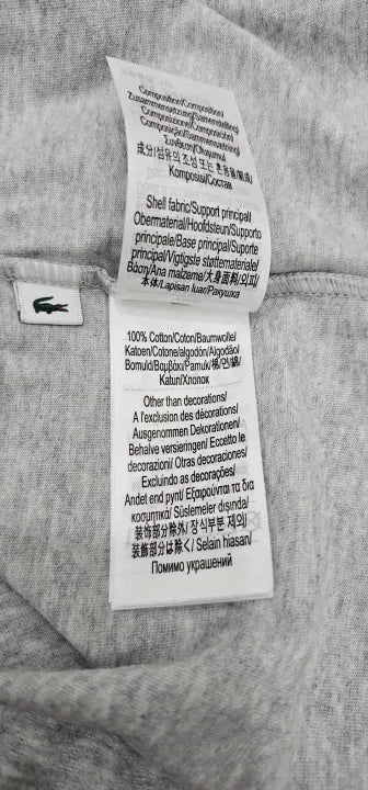 Lacoste-Th3835_Mnc-M-Grey-Grey Printed Logo T-Shirt-Grey Size: M deal !!