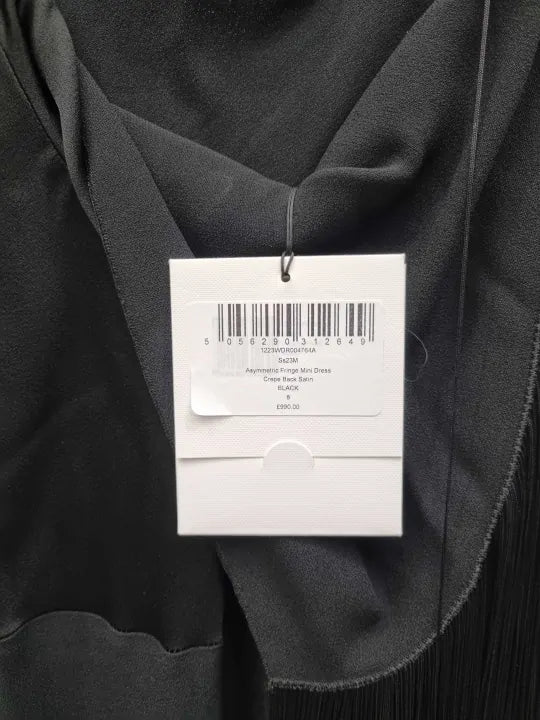 Victoria Beckham - Black Tassel Midi Dress Size: Uk 8
