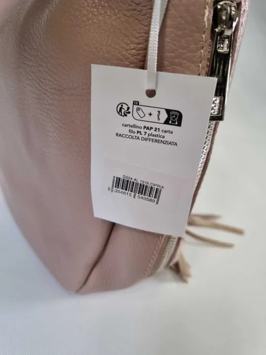 Anna Luchini Pink Italian Leather Handbag Size: *