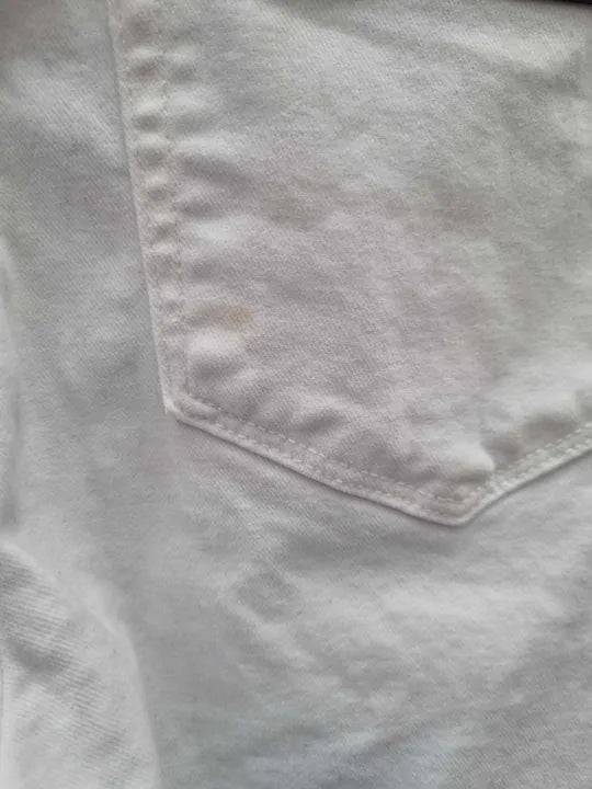 Paige - White High Rise Brigitte Crop Jeans Size: 29