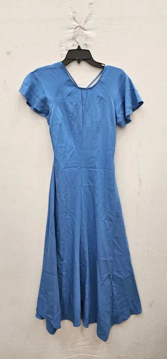 Reiss - Blue Eleni Cap Sleeve Occasion Dress - Blue Size: Uk8