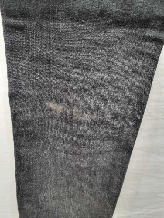 Jack & Jones - Black Denim Cotton Blend Jeans Size: 32X34
