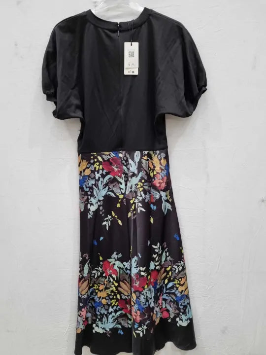 Ted Baker - Black Maulina Ponte Dress With Midi Skirt Size: 3