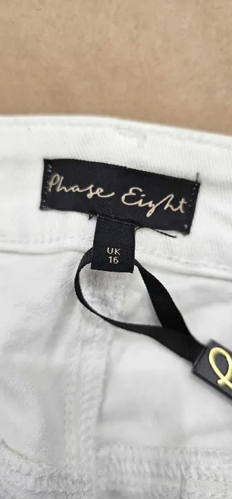 Phase Eight - White Hailee Skinny Jeans - White Size: Uk16