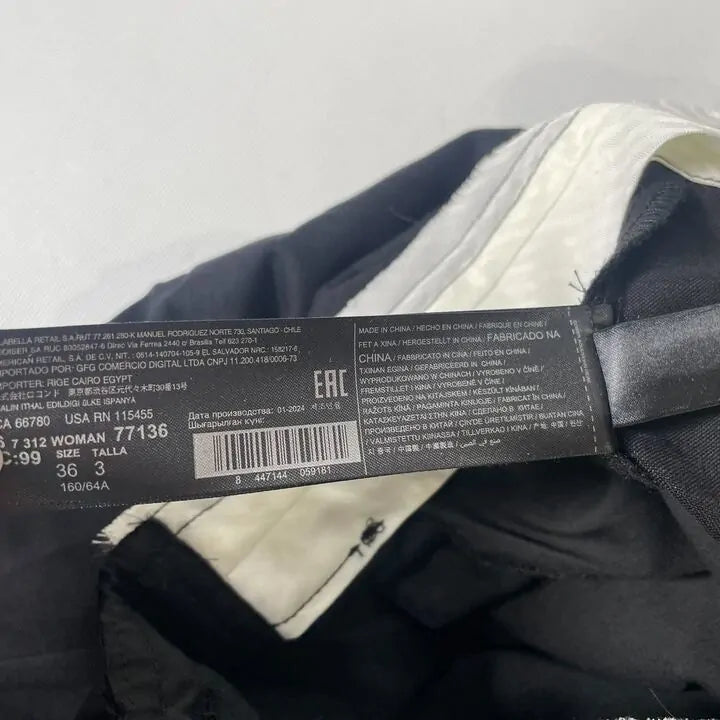 Mango - 12-Black Linen Blend Trousers Size: Uk 8